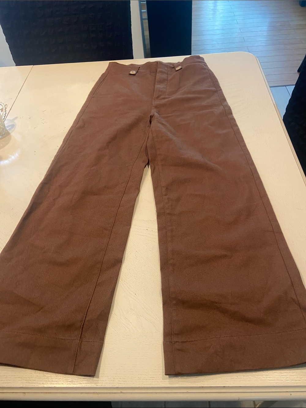 Men's Brown Straight-Leg Pants